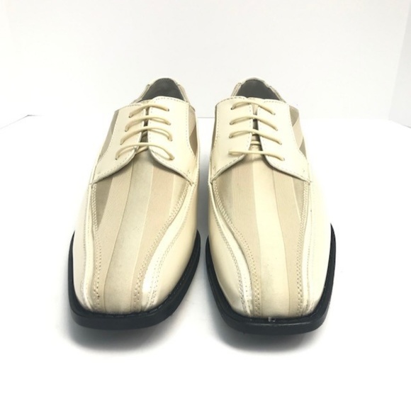 Bolano Men\'s Tuxedo Satin Ice Bike Track Striped Oxford Dress Shoes Sizes 9 - 15